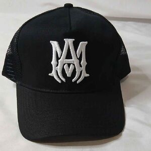 AMIRI Black Mesh Trucker Cap
